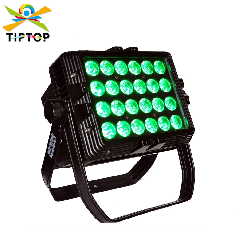 Faro LED PAR impermeabile 6 in 1 RGBWAUV 24x18W – DMX512, a parete quadrata per illuminazione di palcoscenici, bar e architettura. 1