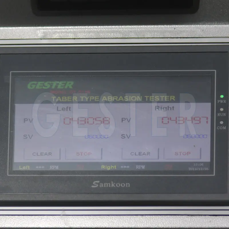 GESTER Instruments taber abrasion test results supplier for shoe material 4