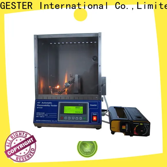 GESTER Instruments flammability tester procedure for test 1