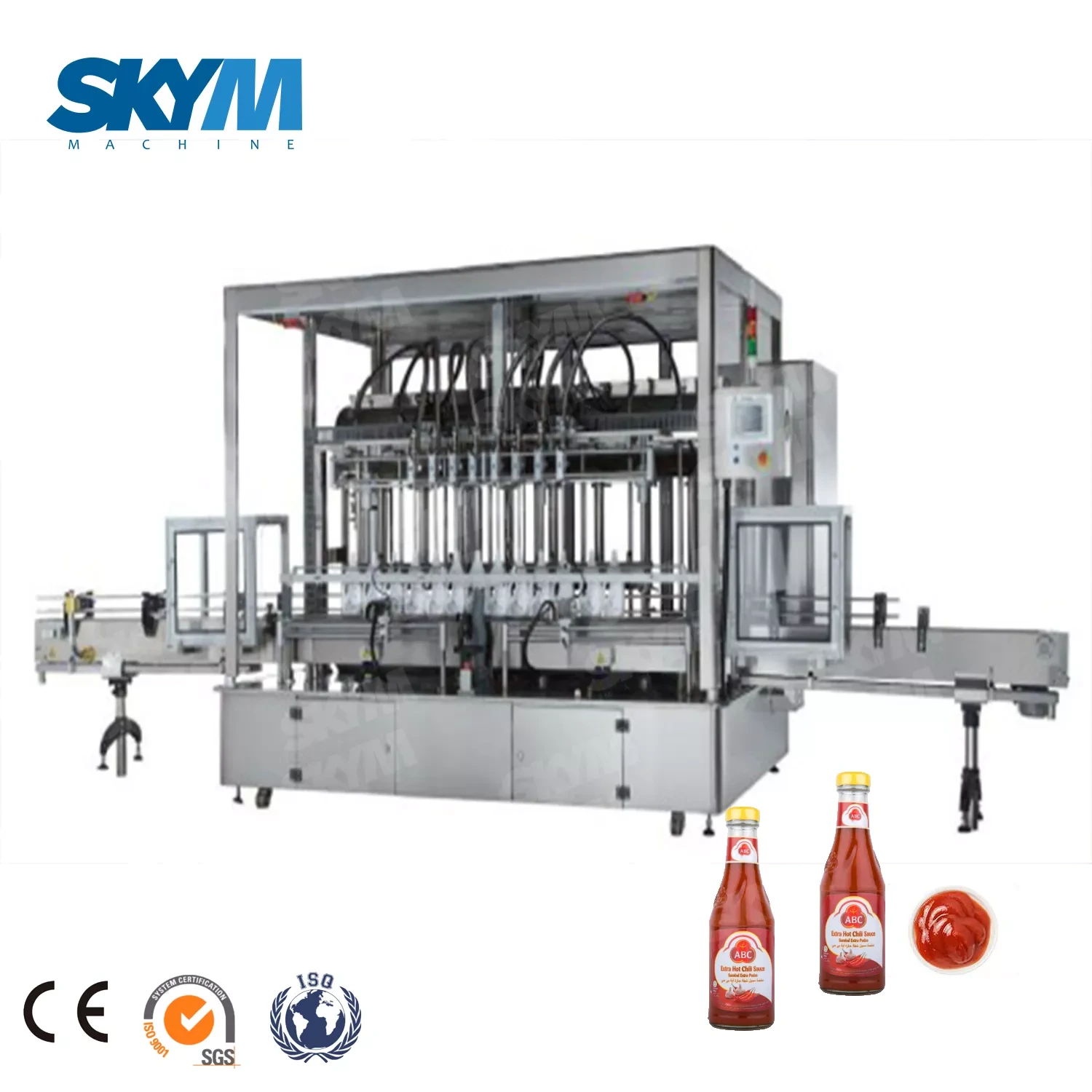 6 Nozzles Linear Piston Filling Machine for Tomato Sauce 1