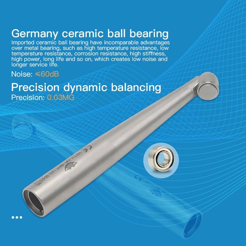 HSTH-AIR-18KK 304 Stainless Steel Dental 45 Degree Led High Speed Handpiece 5