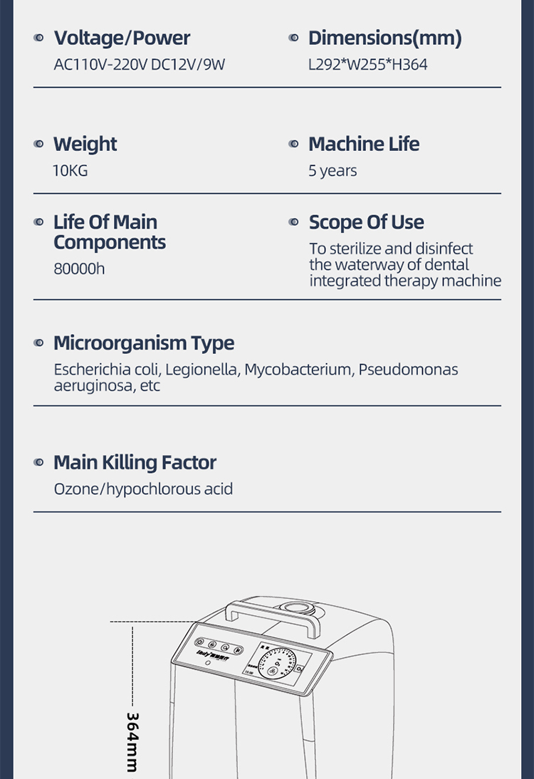 Complete New Design LD-XD-100 Automatic Dental Chair Disinfector Dental Unit Tubing Cleaning-TK Dental 17