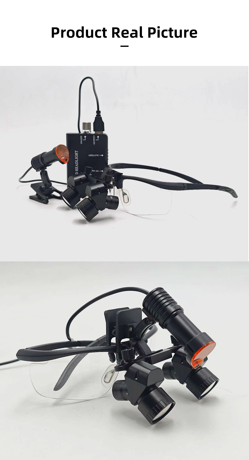 TKLP-028 Dental Loupes & Head LED Spotlight medical head mounted magnifying lens lamp, oral microsurgery glasses- TK 18