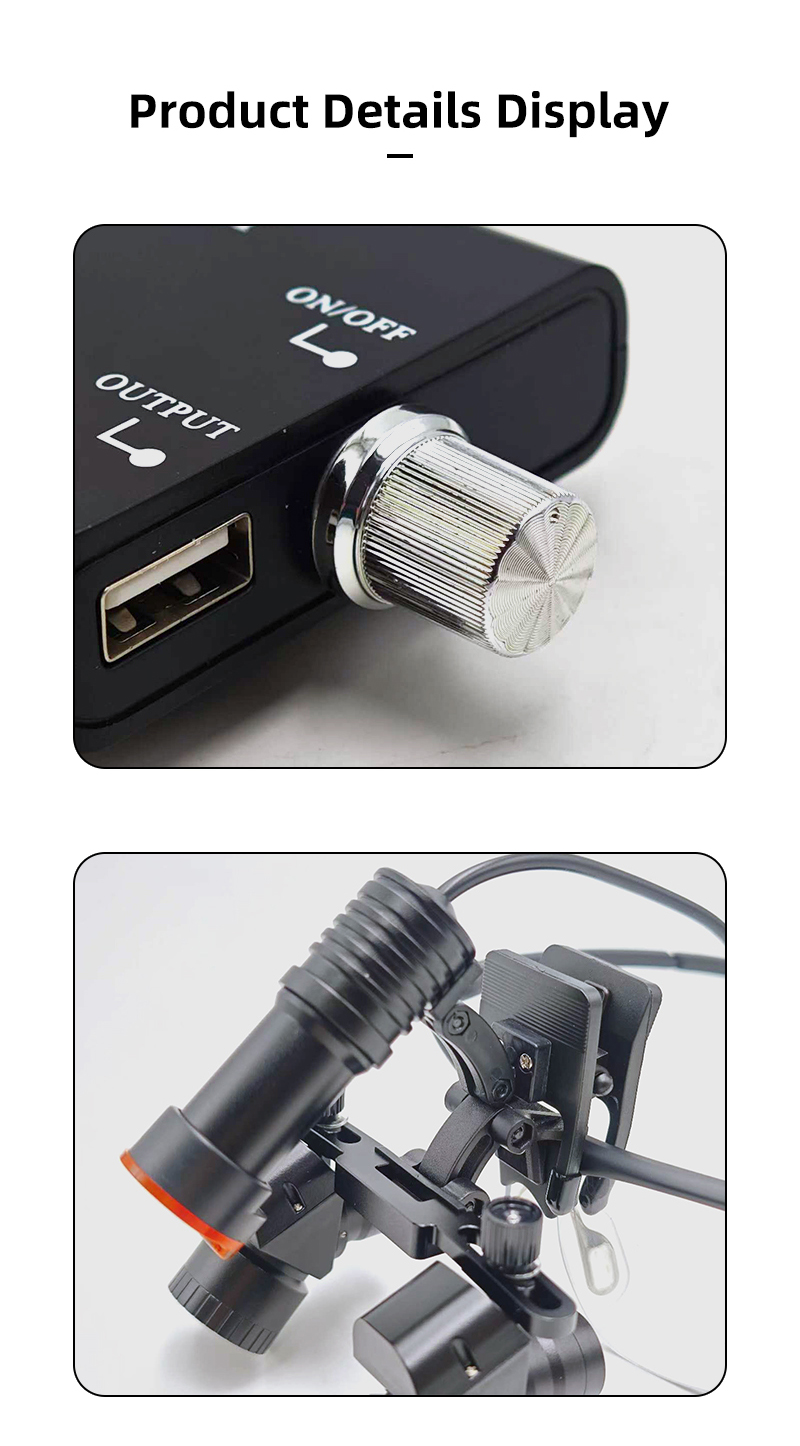 TKLP-028 Dental Loupes & Head LED Spotlight medical head mounted magnifying lens lamp, oral microsurgery glasses- TK 16