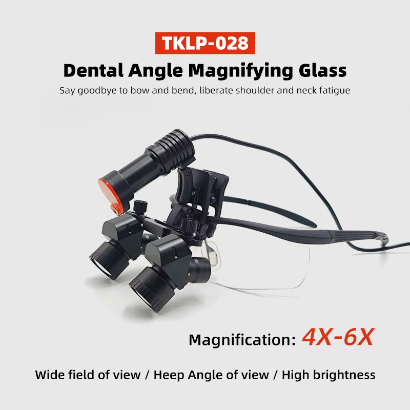 TKLP-028 Dental Loupes & Head LED Spotlight medical head mounted magnifying lens lamp, oral microsurgery glasses- TK 8