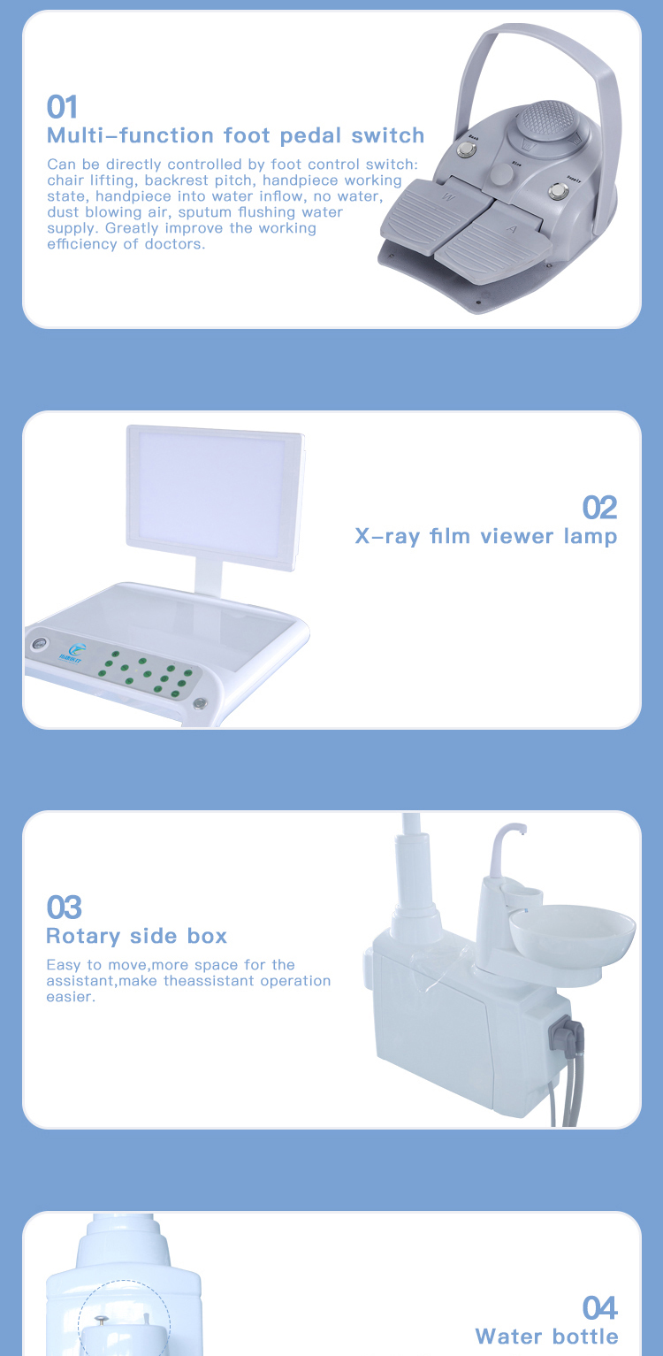 Hot Selling Competitive & Fashion Tuokang TK-801 Dental Unit Chair 8