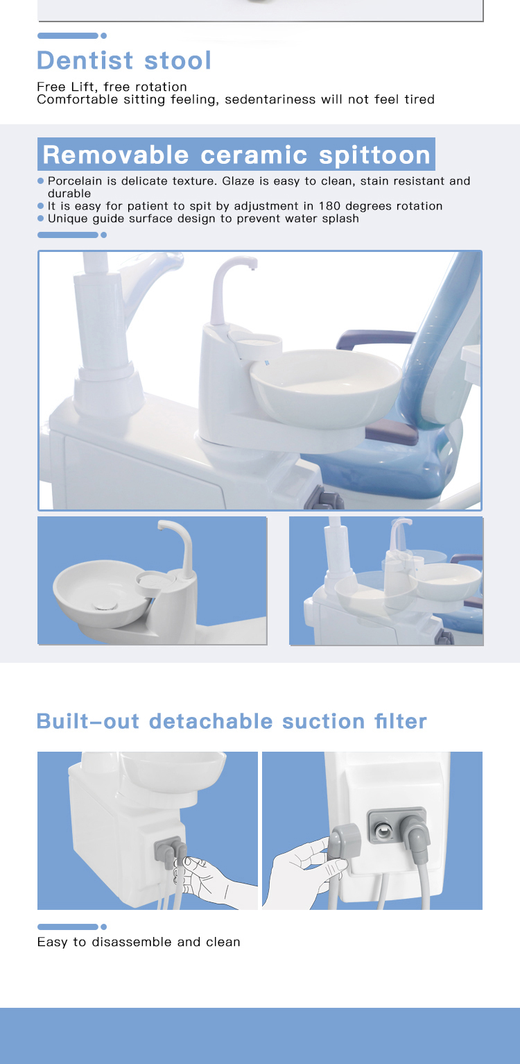 Hot Selling Competitive & Fashion Tuokang TK-801 Dental Unit Chair 7