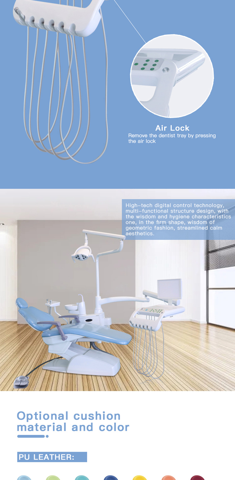 Hot Selling Competitive & Fashion Tuokang TK-801 Dental Unit Chair 10