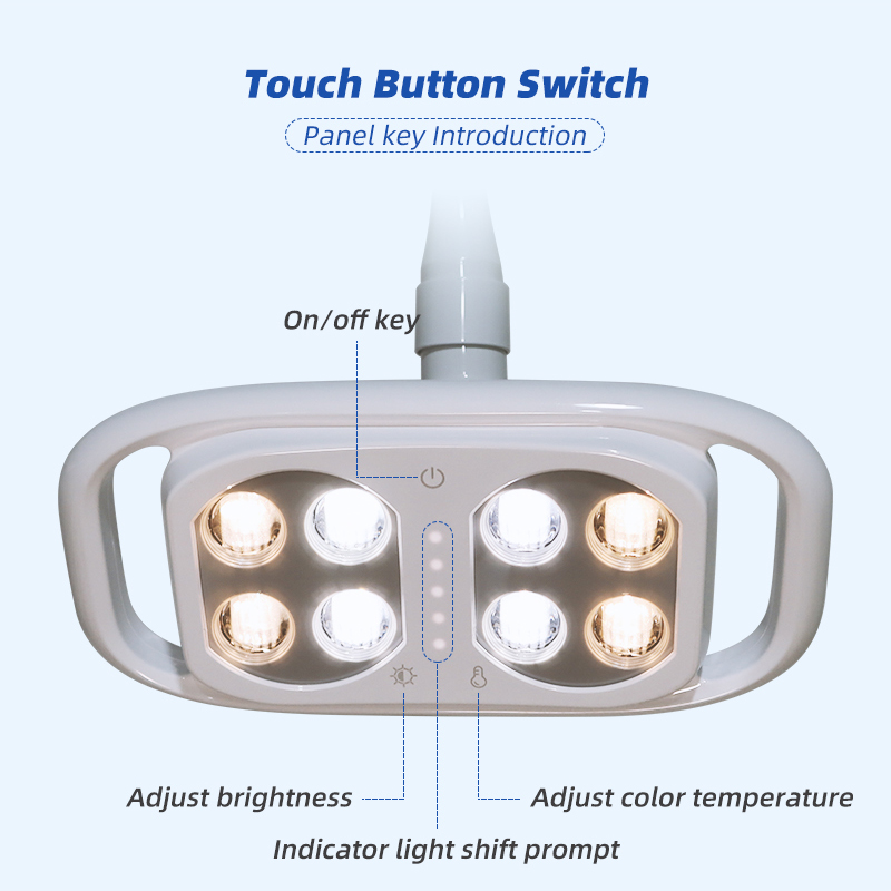 BF-45S New 8 LED Dental Lamp Oral Light For Chair Light Bicolor Adjustable Brightness Lamp With Touch Screen manufacture 13