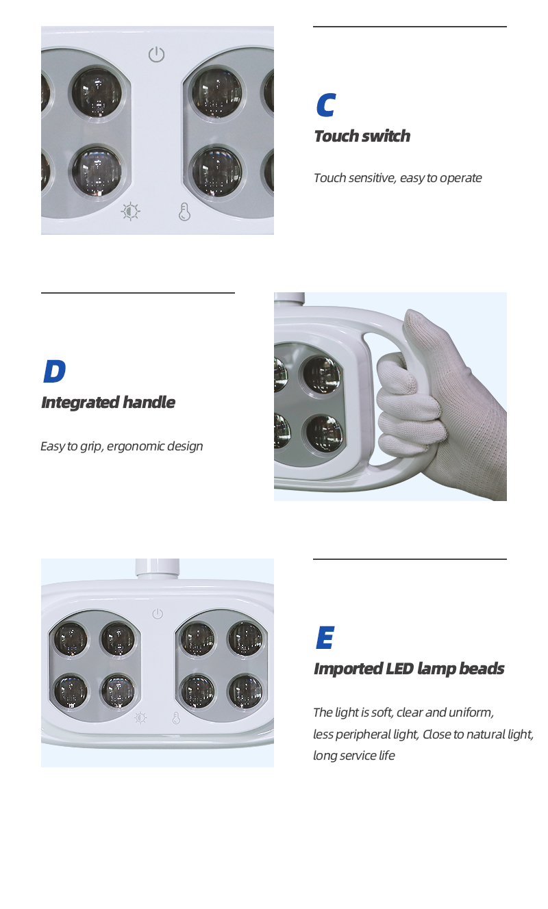 BF-45S New 8 LED Dental Lamp Oral Light For Chair Light Bicolor Adjustable Brightness Lamp With Touch Screen manufacture 12