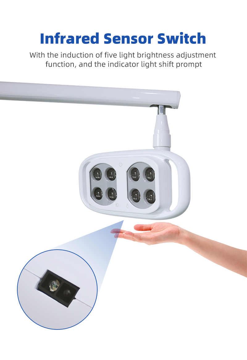 BF-45S New 8 LED Dental Lamp Oral Light For Chair Light Bicolor Adjustable Brightness Lamp With Touch Screen manufacture 14