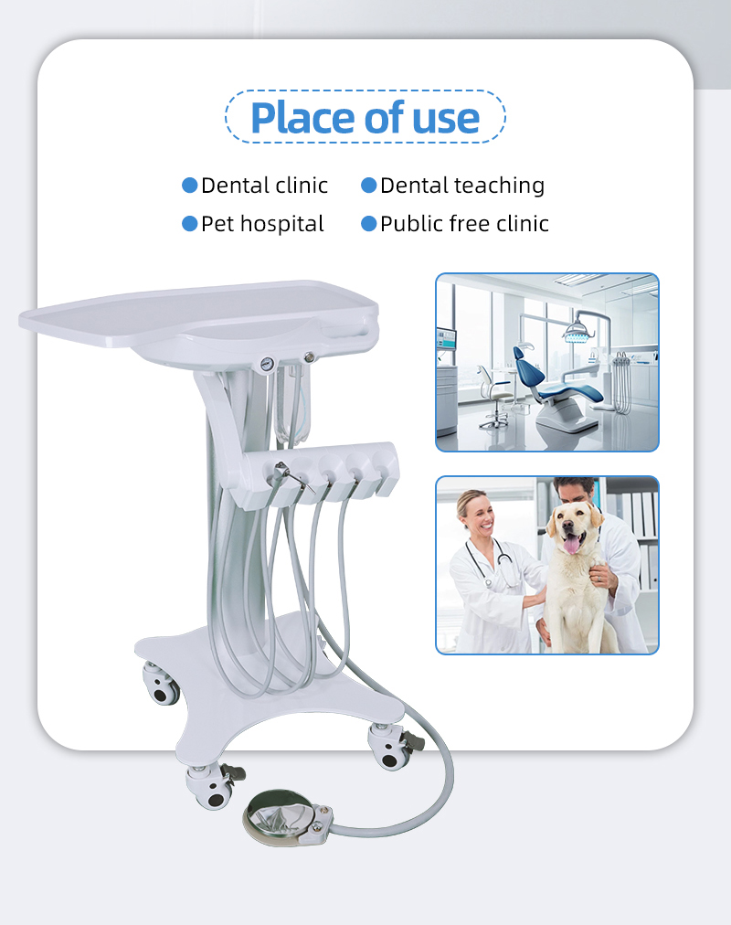 TKM-005(New Model)Mobile Treatment Portable Dentist Unit Cart Treatment Desk Dentist Dentistry Equipment-TK Dental 9