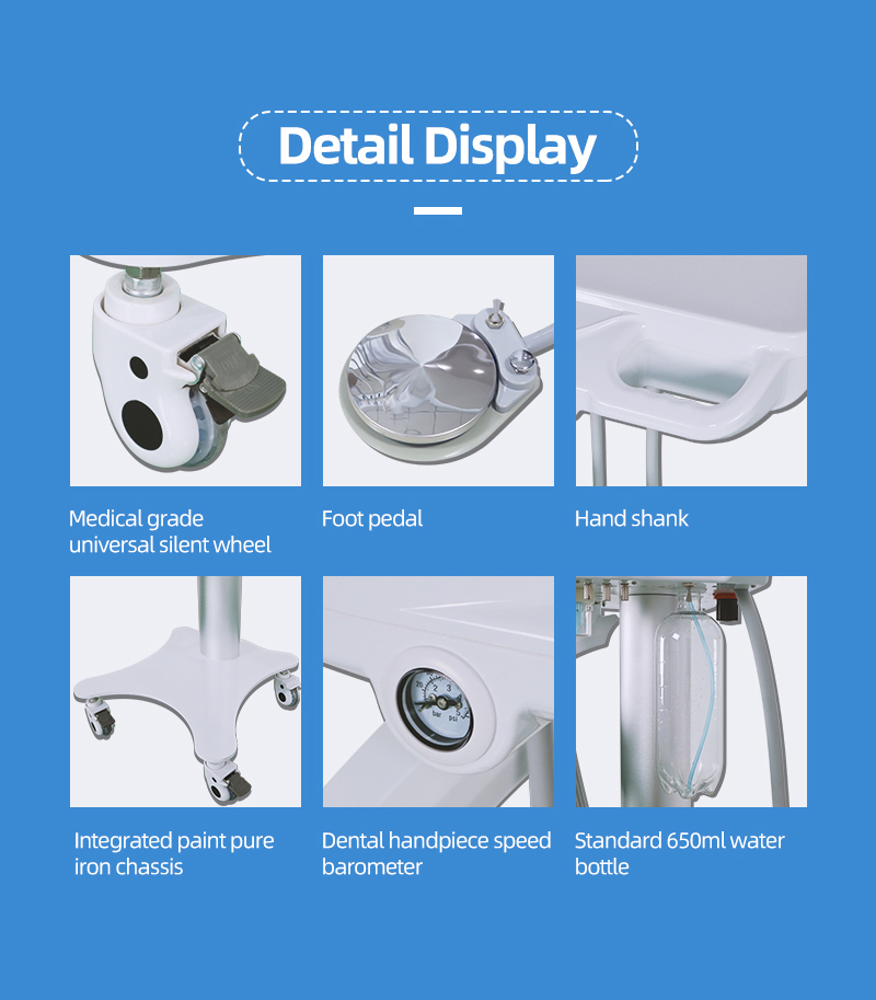 TKM-005(New Model)Mobile Treatment Portable Dentist Unit Cart Treatment Desk Dentist Dentistry Equipment-TK Dental 10