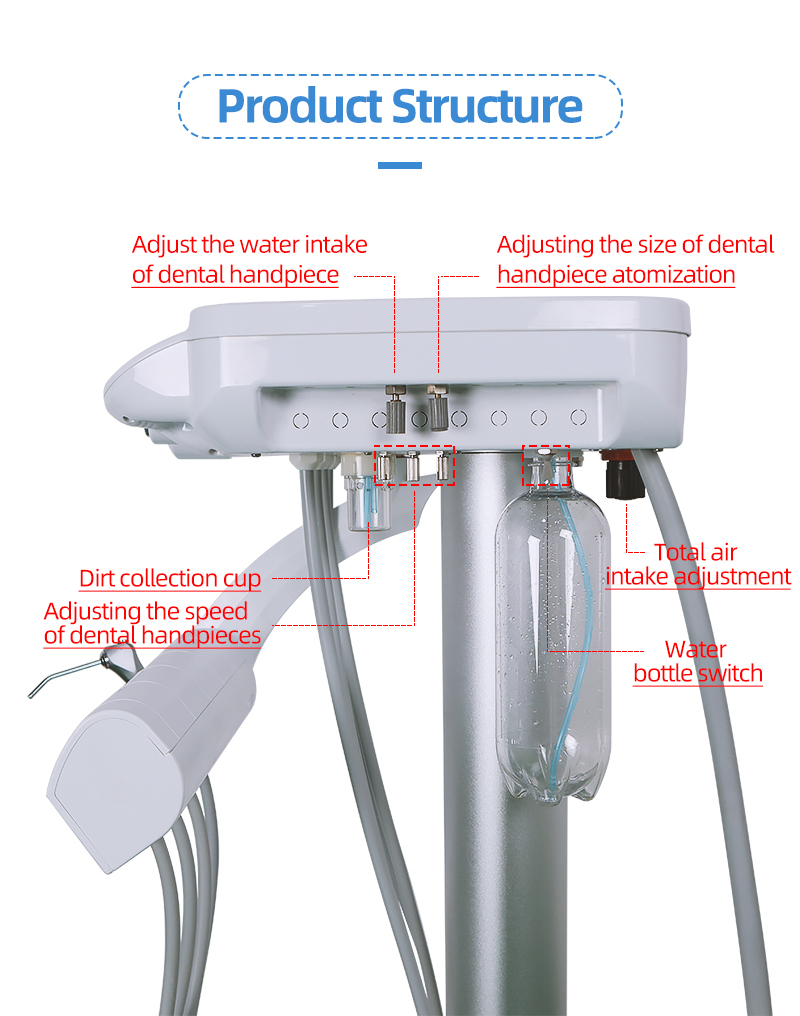 TKM-005(New Model)Mobile Treatment Portable Dentist Unit Cart Treatment Desk Dentist Dentistry Equipment-TK Dental 12