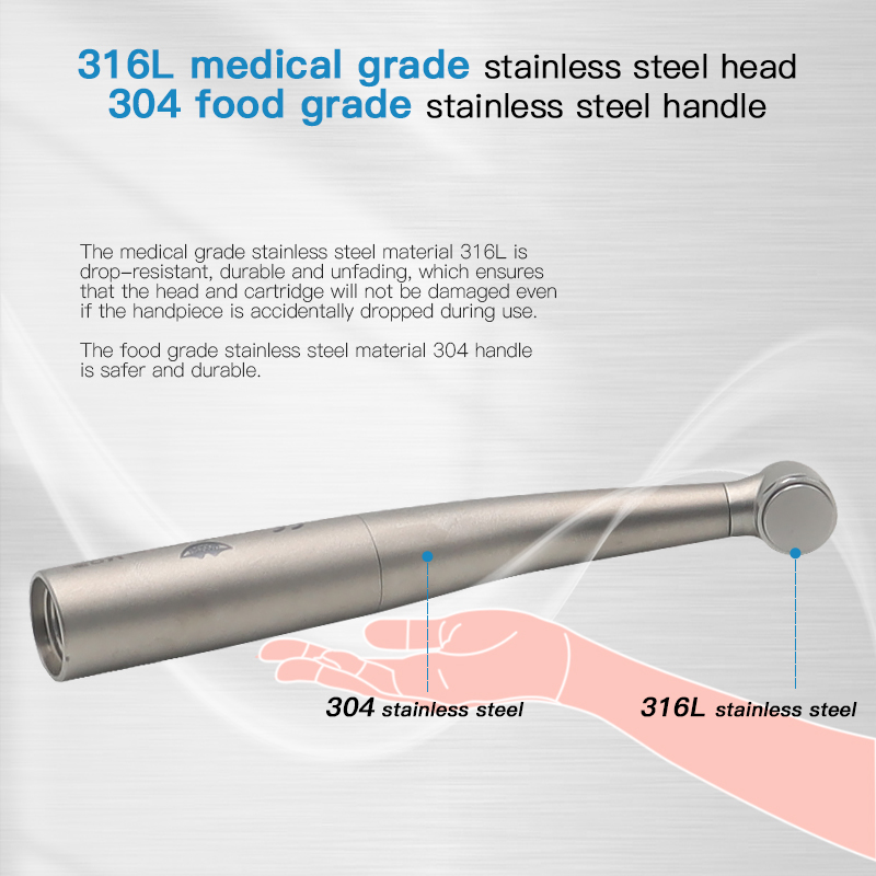 Modern Stainless Steel 316L Quick Coupling LED Dental High Speed Airotor Handpieces 4