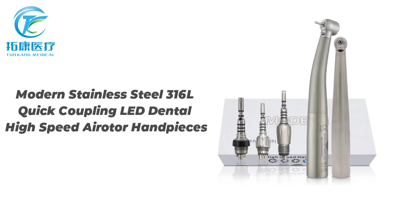 Modern Stainless Steel 316L Quick Coupling LED Dental High Speed Airotor Handpieces 1