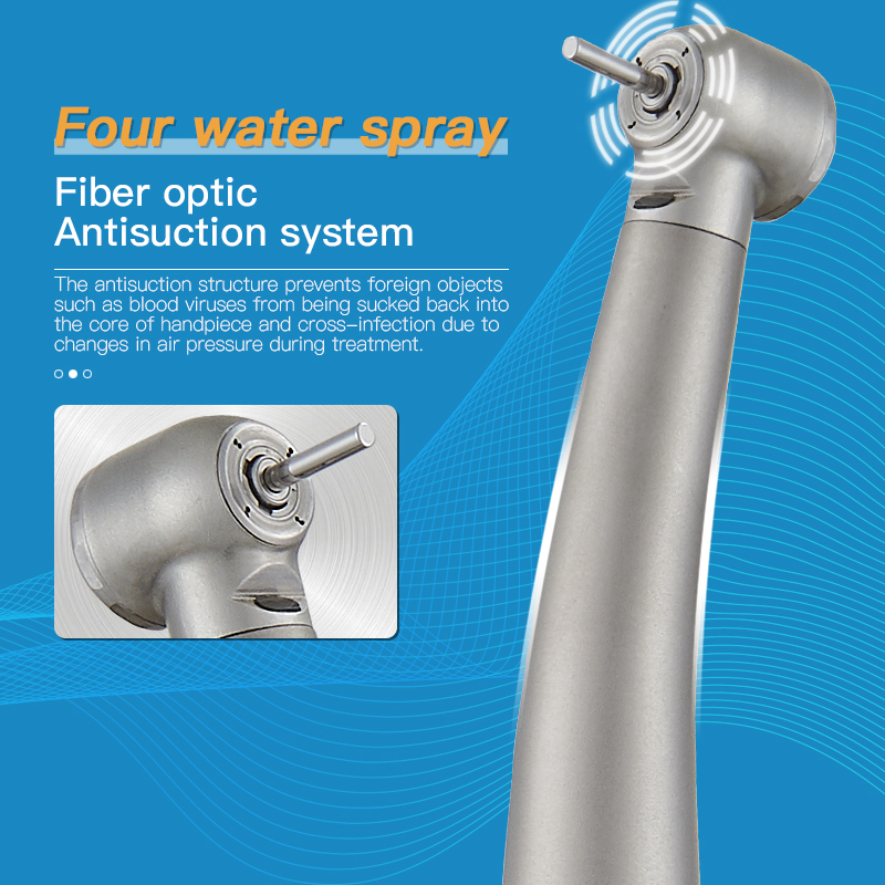 Dental High Speed Turbine LED Fiber Optic Handpieces with N Type Quick Coupling 3