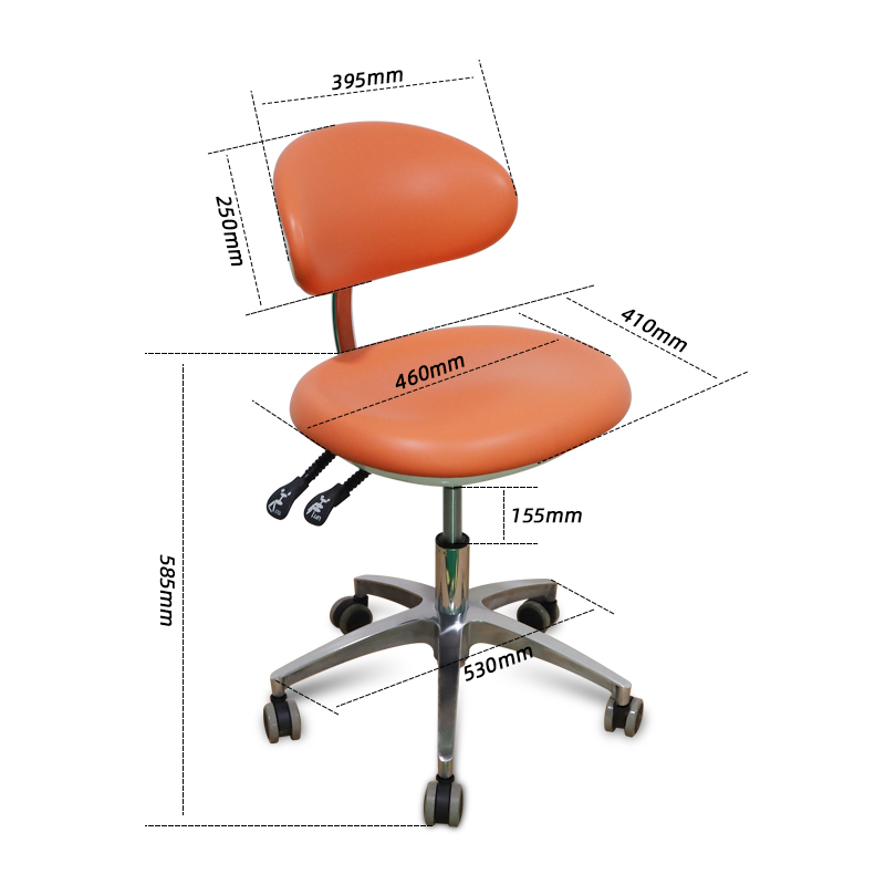 TKDS-008 Dentist Stool Economic Aluminum Dental Chair for Doctor -TK Dental 13