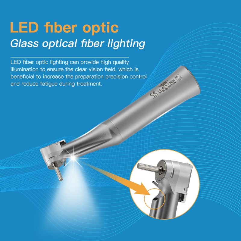 Dental Implant Motor LED Handpiece 20:1 Optical Contra Angle Slow Speed Reduction Handpiece External Spray 4