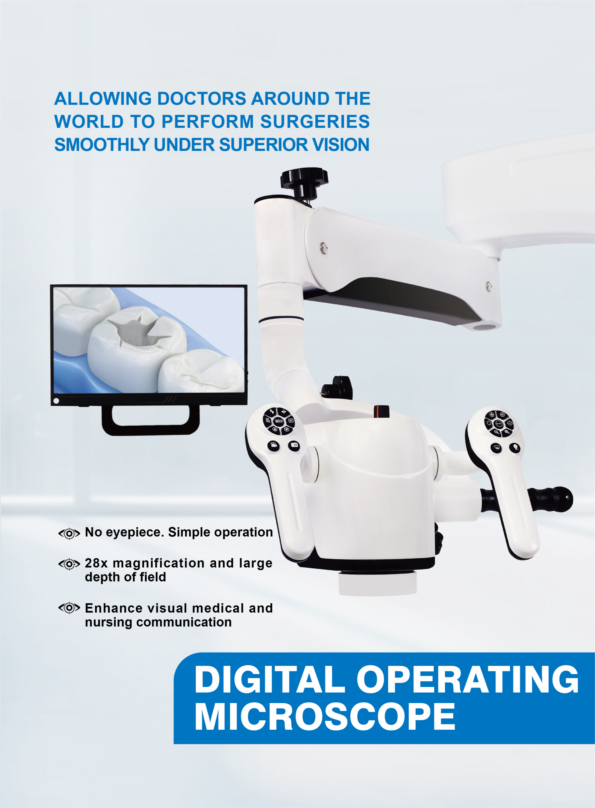 Best XM220 high-end version 28 magnification digital surgical microscope touch screen Company - Tuo Kang 8