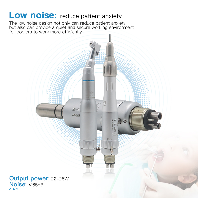 Dental Low Speed Handpiece 1:1 Contra Angle External Spray Air Motor Kit Direct Drive Micromotor Handpiece Polisher 5