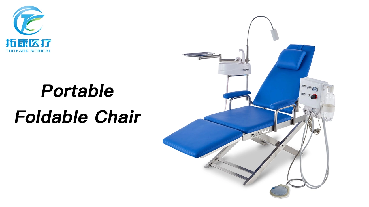 Complete Foldable Dental Chair with Air Compressor Portable Fold Dental Chair Folding-TK Dental 1