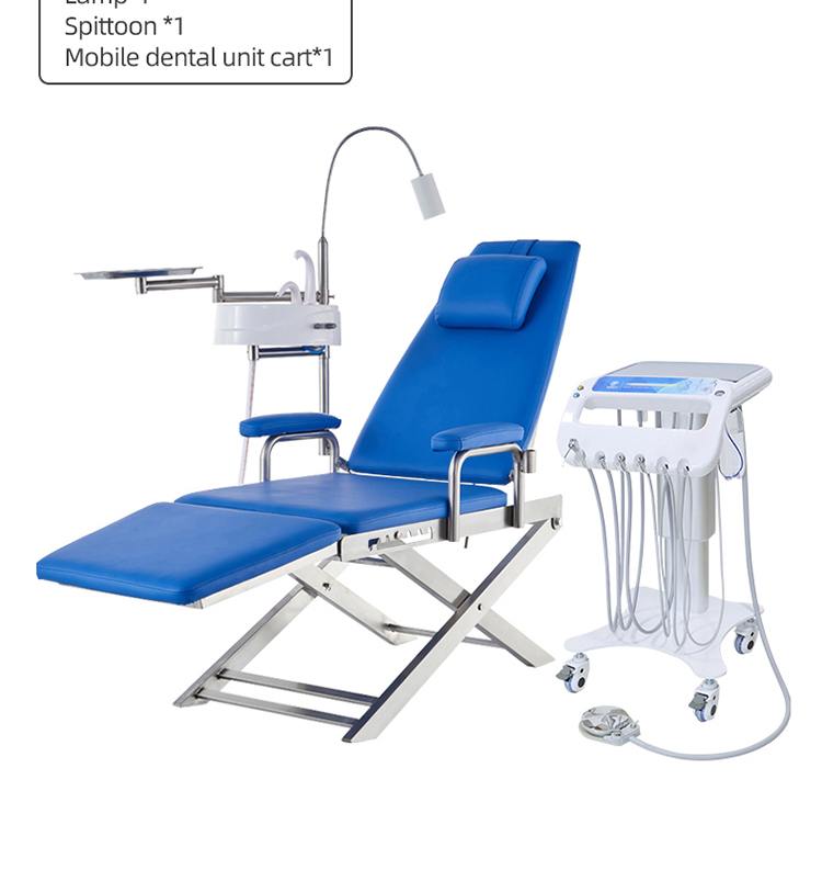 Complete Foldable Dental Chair with Air Compressor Portable Fold Dental Chair Folding-TK Dental 19
