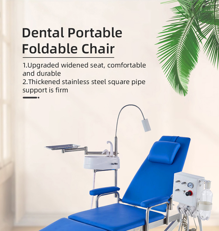 Complete Foldable Dental Chair with Air Compressor Portable Fold Dental Chair Folding-TK Dental 8