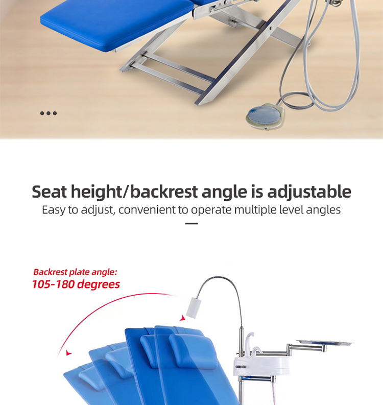 Complete Foldable Dental Chair with Air Compressor Portable Fold Dental Chair Folding-TK Dental 9