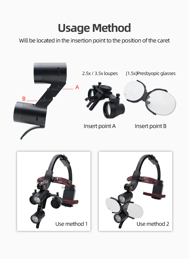 High quality dental oral headlights for medical surgery head mounted TKLP-026 Dental Loupes&LED Spotlight -TK Dental 10