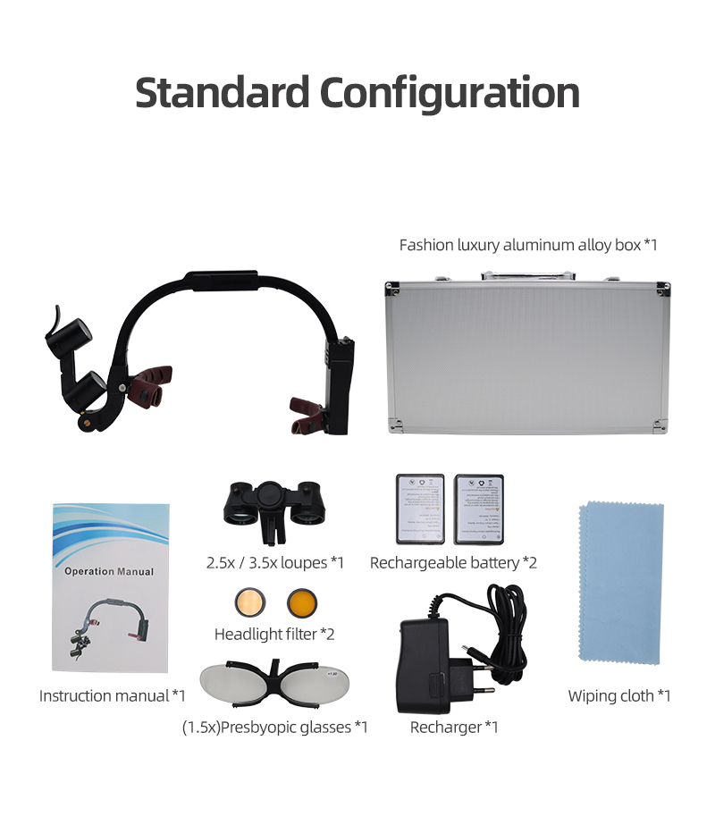 High quality dental oral headlights for medical surgery head mounted TKLP-026 Dental Loupes&LED Spotlight -TK Dental 15