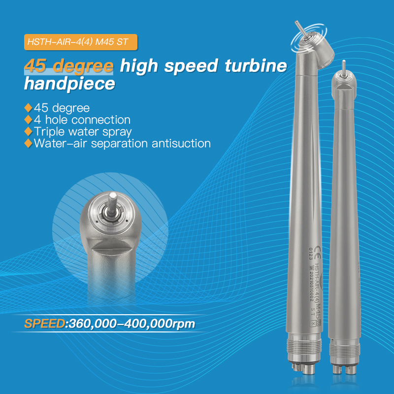 Modern Stainless Steel Material Dental High Speed Surgical Handpiece 45 Degree 2