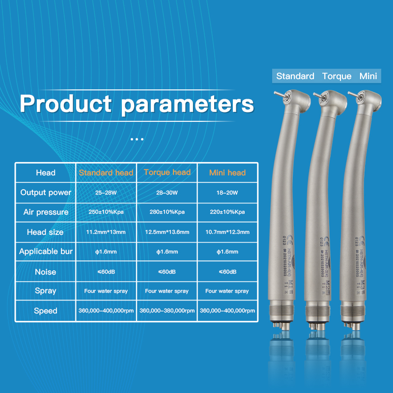 Pure Titanium Modern Dental Standard Torque Mini Head Surgical High Speed Handpiece 5