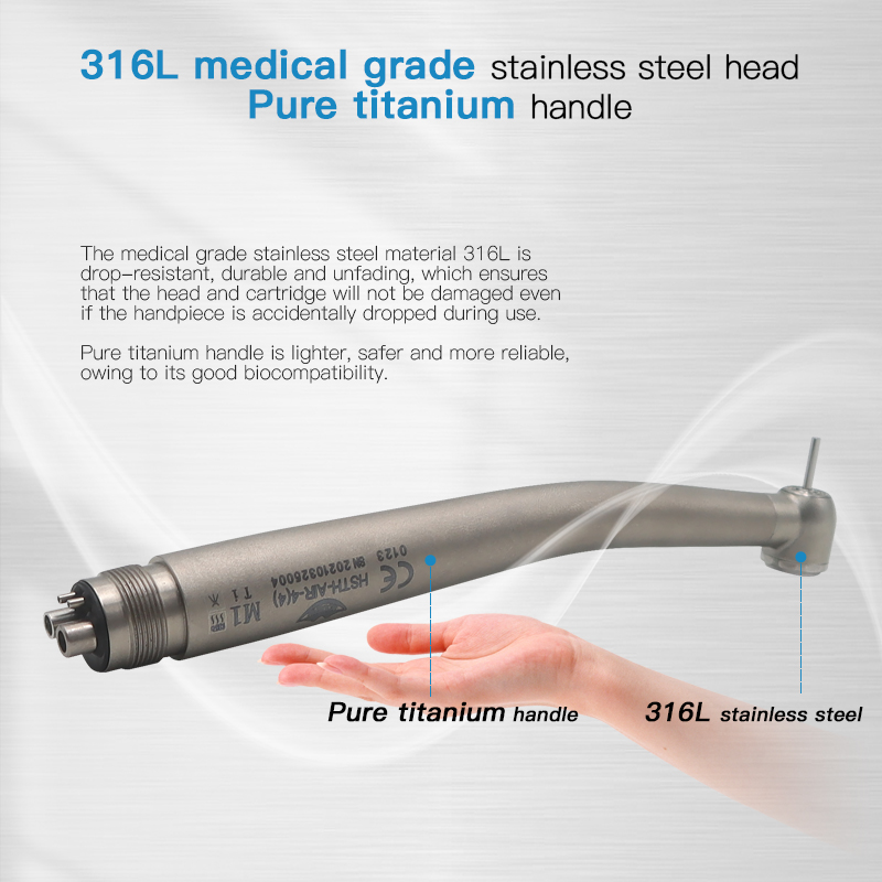 Pure Titanium Modern Dental Standard Torque Mini Head Surgical High Speed Handpiece 4