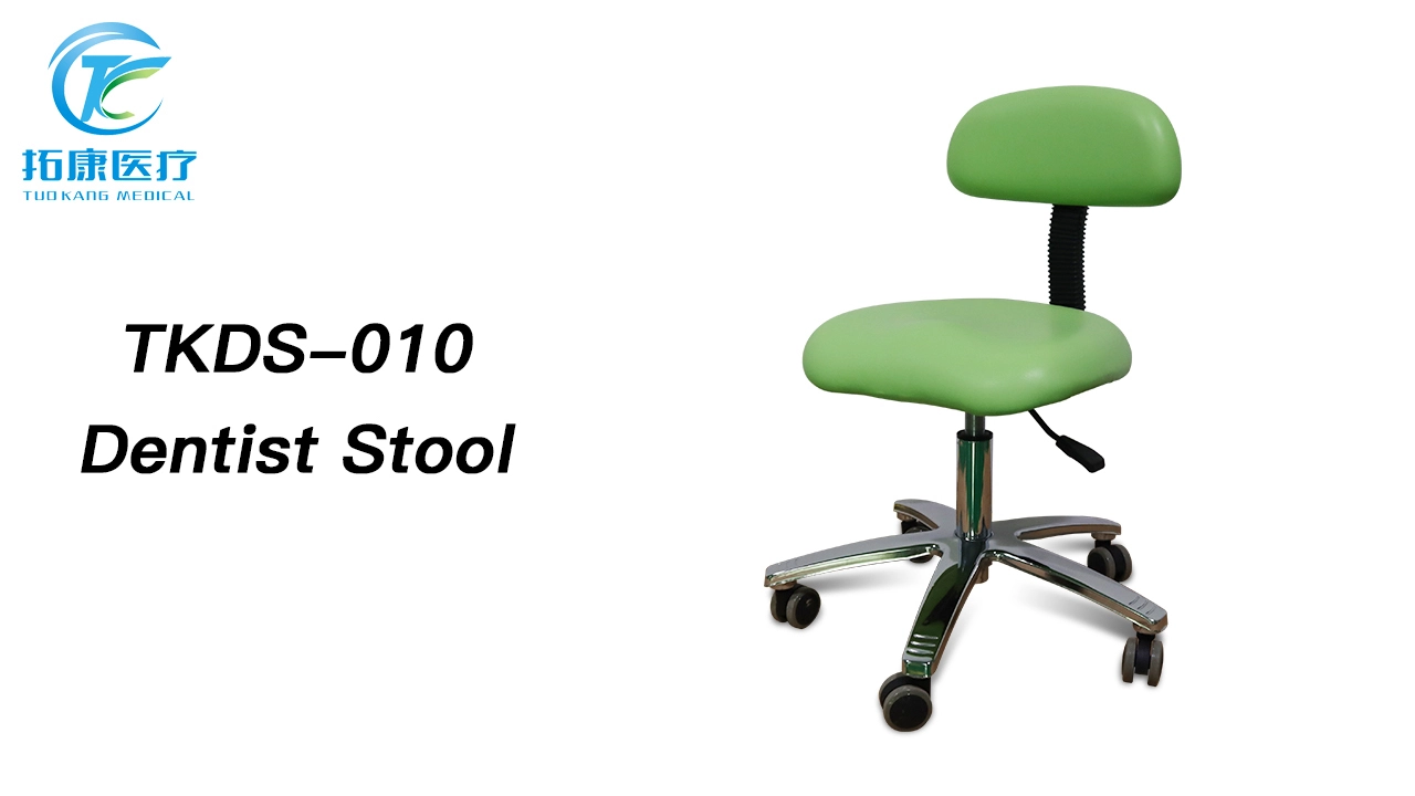 TKDS-010 Dentist Assistant Stool U-Shaped Curved Design Backrest Dentist Chair -TK Dental 1