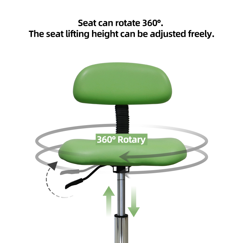 TKDS-010 Dentist Assistant Stool U-Shaped Curved Design Backrest Dentist Chair -TK Dental 10