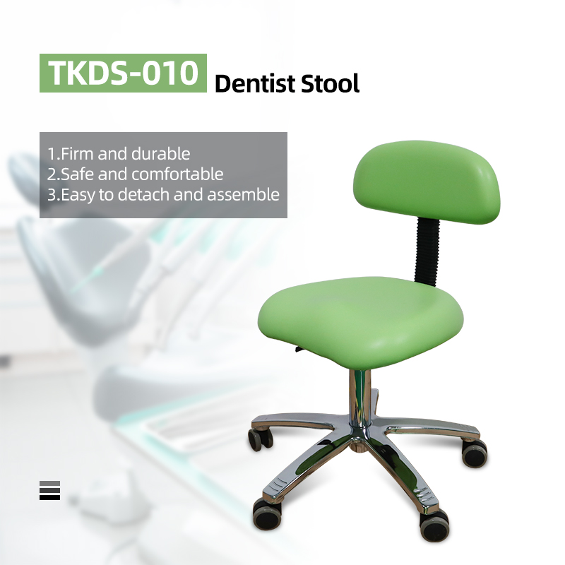 TKDS-010 Dentist Assistant Stool U-Shaped Curved Design Backrest Dentist Chair -TK Dental 9