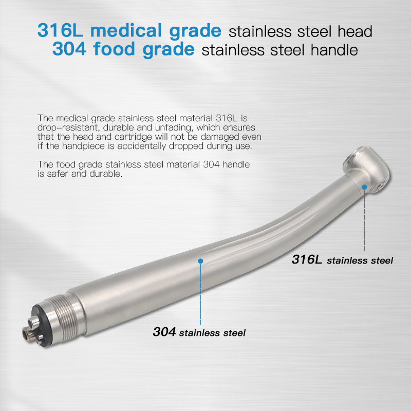 Dental Mini Standard Torque Head Stainless Steel Airotor Turbina High Speed Surgical Handpieces 4