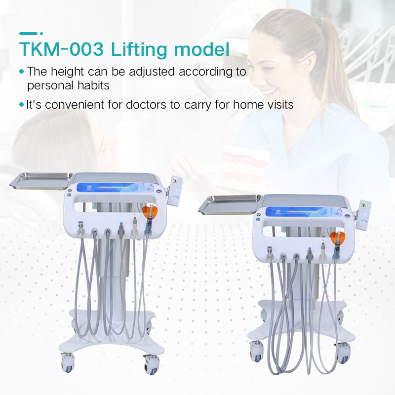 New Design Tuo Kang TKM-003 Lifting Model Dental Mobile Trolley Portable Dental Unit Cart 6
