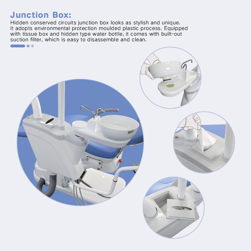 Tuo Kang TK-905 Luxury Down Monted Extra Wide Tool Tray Dental Unit Chair 6