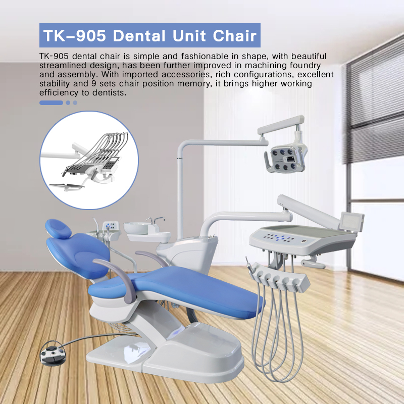 Tuo Kang TK-905 Luxury Down Monted Extra Wide Tool Tray Dental Unit Chair 3