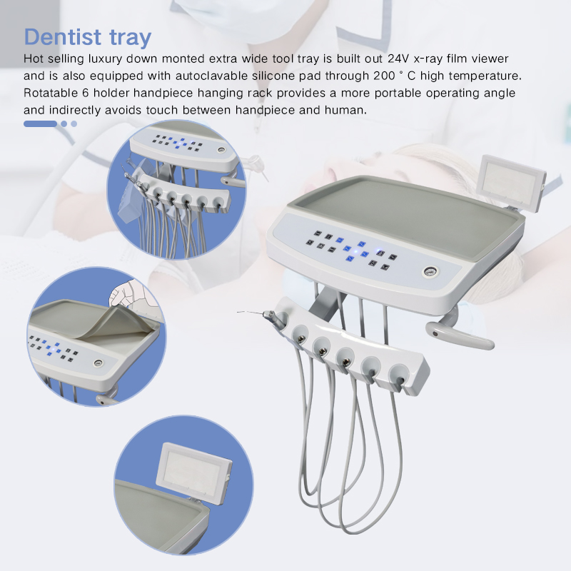Tuo Kang TK-905 Luxury Down Monted Extra Wide Tool Tray Dental Unit Chair 5