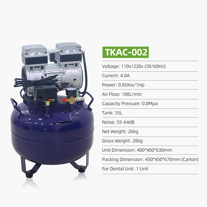 Tuo Kang TKAC-002 Strong Power Dental Air Compressor For One Dental Unit 7