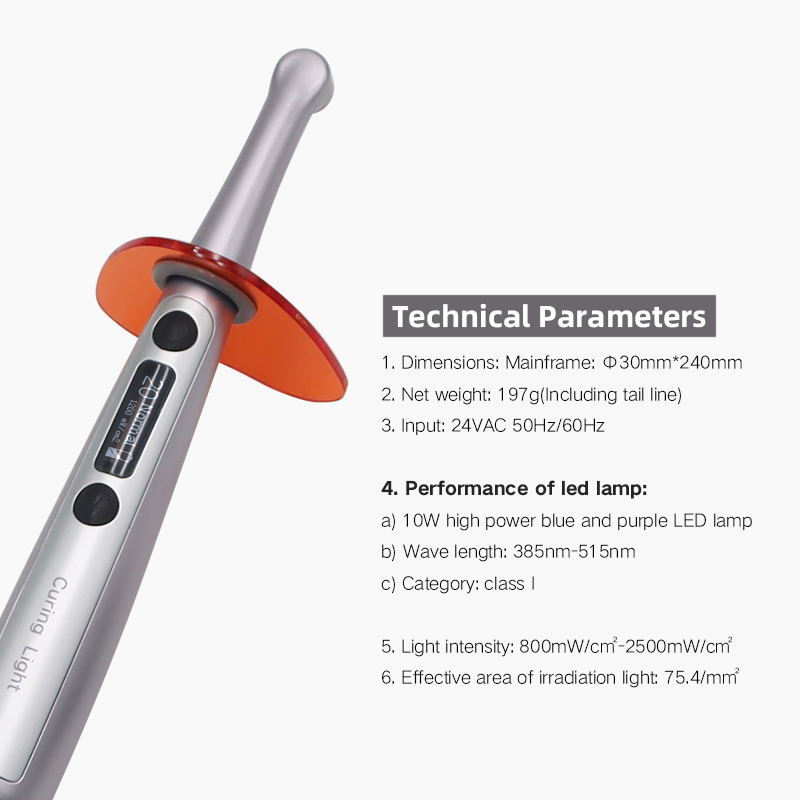 TKC-011 Dental Light Cure Lamp Composite Resin Machine LED UV Glue Curing Light Dental Cinlic-TK Dental 6