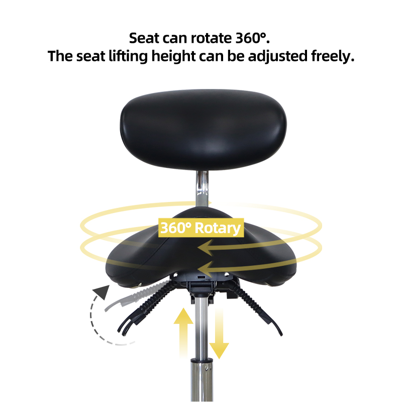 TKDS-004 Tuo Kang Ergonomically Designed Saddle Shaped Cushion Dentist Stool Manufacturer 3