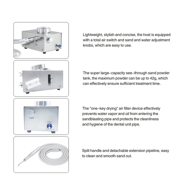 Desk type dental sandblaster air polisher dental sandblasting machine air prophy for teeth cleaning-TK Dental 4