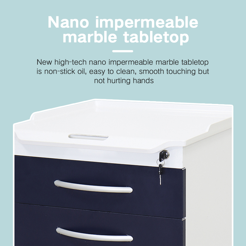 Stainless steel movable dental furniture trolley mobile dental clinic cabinet 7