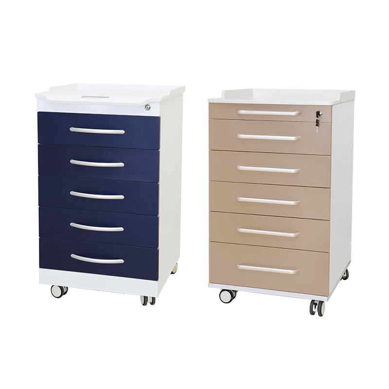 Stainless steel movable dental furniture trolley mobile dental clinic cabinet 2