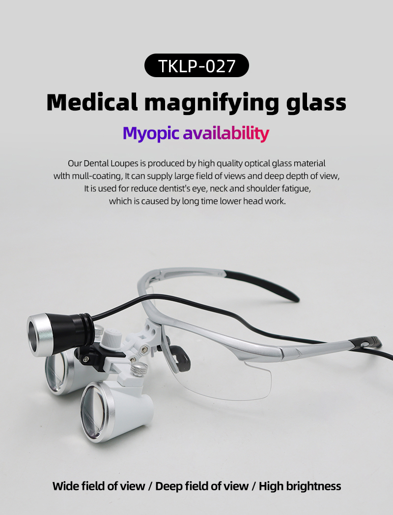 Hot Sales TKLP-027 Dental Loupes&LED Spotlight Magnifier 2.5X, 3.5X available for myopia-TK dental 2