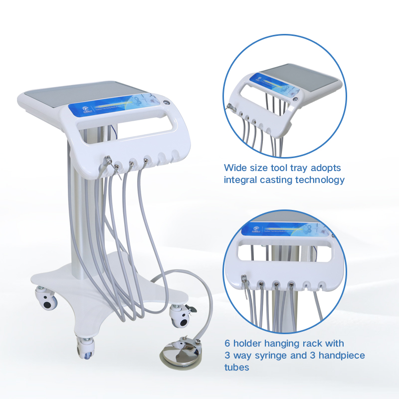 Tuokang TKM-001 Aluminum Pillar Mobile Dental Units Trolley Portable Dental Cart Unit 6